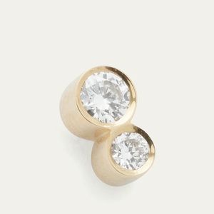 Sophie Bille Brahe Lulu 18K Yellow Gold 2-Diamond Earring, Single